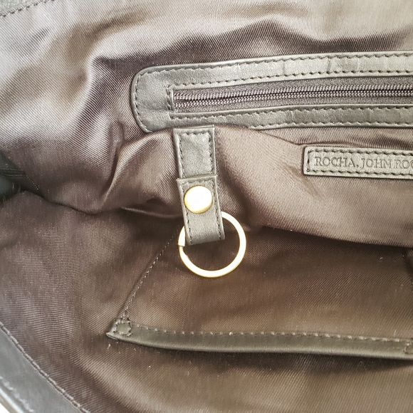 Rocha John Rocha Black Leather Handbag - Picture 3 of 11